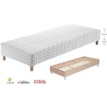 BEDFIRE - SOMMIER SINGOLO FASCIA ALTA IN LEGNO RIVESTITO - IGNIFUGO CERT. CATAS - Struttura portante in legno con piano di appoggio in doghe di faggio - Rivestimento sfoderabile in coordinato al tessuto del materasso.