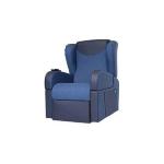 POLTRONA NADIA PROFESSIONAL - 2 MOTORI (BLU PRUSSIA) MOVIMENTO RELAX ELETTRICO - (Meccanica E5) Verticalizzazione - Maniglione di spinta e Roller System - Braccioli removibili - Portata max 120 kg 