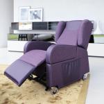 POLTRONA RELAX 2 MOTORI  + ALZA IN PIEDI + POSIZIONE LETTO - SEDUTA IN MEMORY- MANIGLIONE DI SPINTA - BRACCIOLI ESTRAIBILI  - 4 RUOTE DA 100 PIROETTANTI 2 CON FRENI